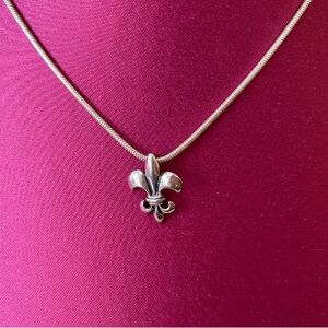Mignon Faget Sterling Silver Fleur-de-Lis Pendant Necklace